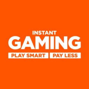 Image That Represents The Instant Gaming Concept- Play More and Pay less in an Orange Background. Popularity Of Multiplayer Games